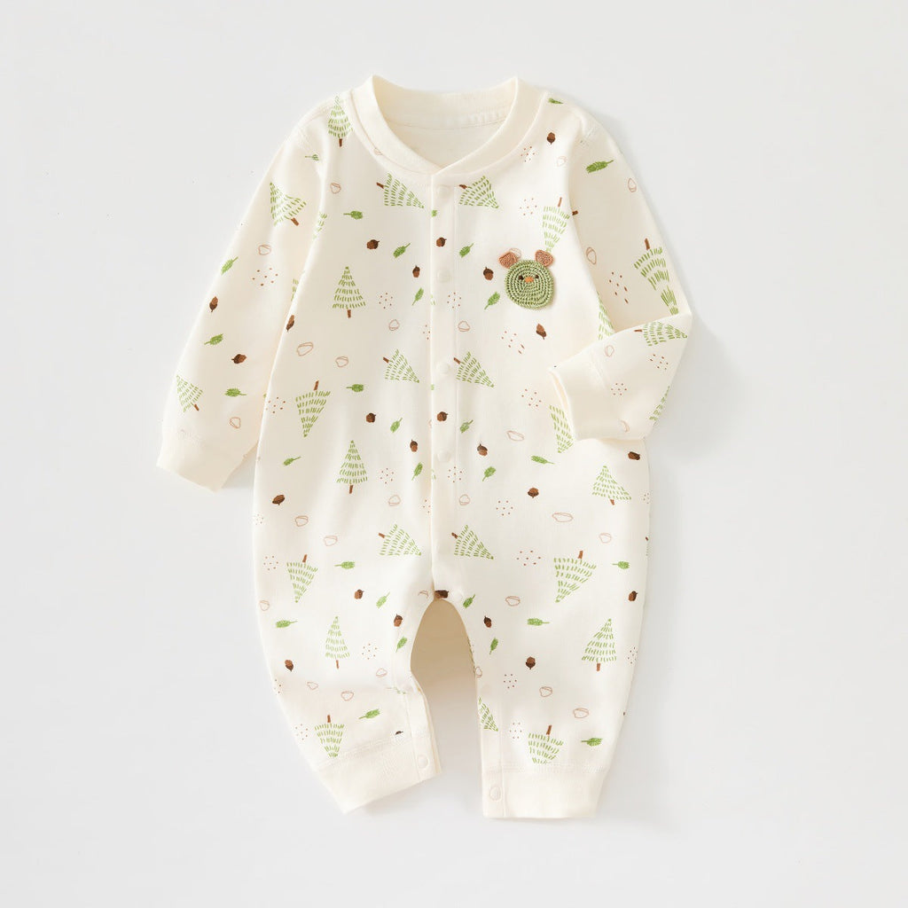 Barboteuse Unisexe Bébé Printemps Automne Nouveau-né