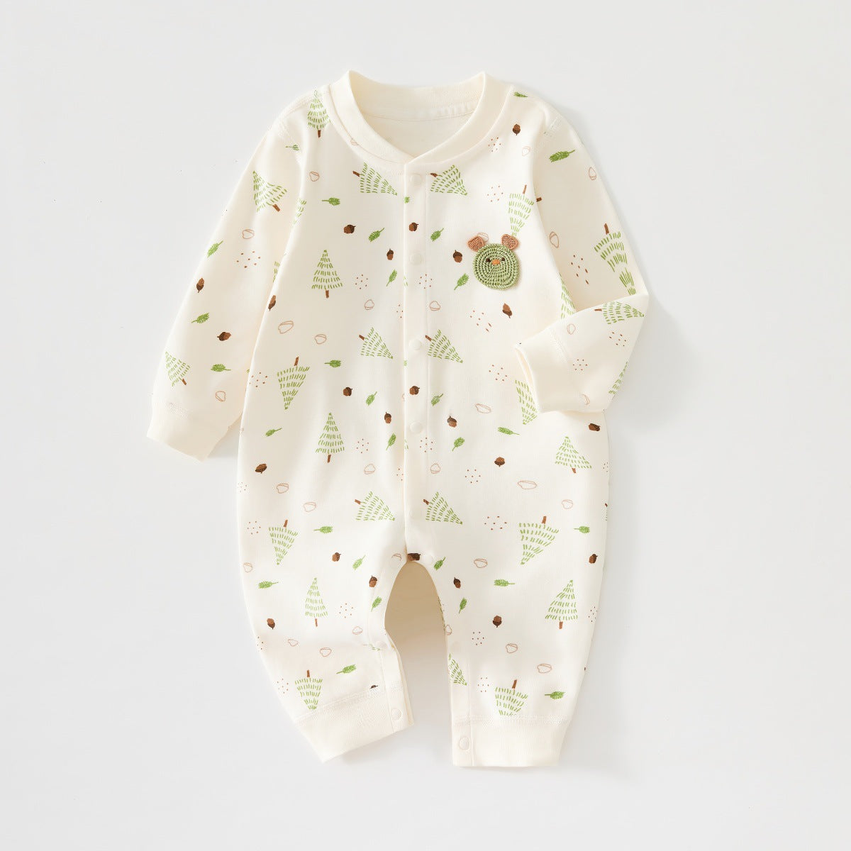 Barboteuse Unisexe Bébé Printemps Automne Nouveau-né