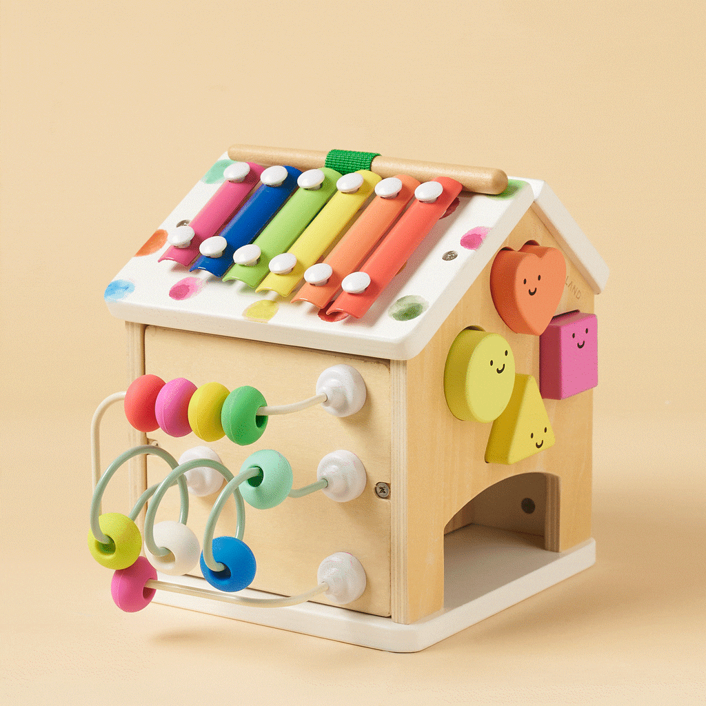 Cubo de actividades La Casita de Tiny Land® - Arcoíris