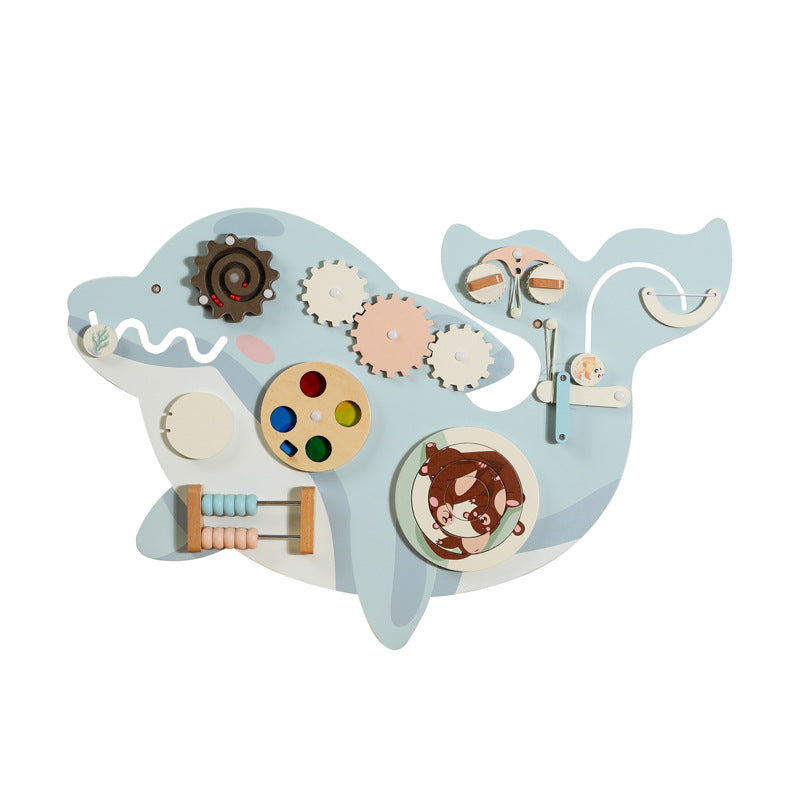 Tablero Sensorial Educativo de Madera para el Dormitorio Infantil
