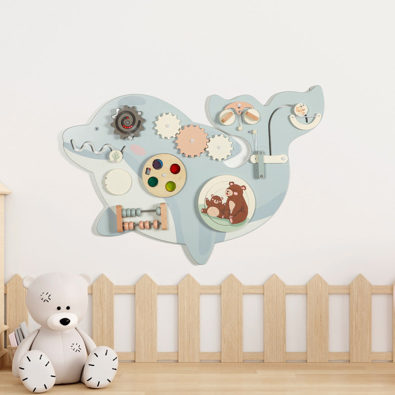 Tablero Sensorial Educativo de Madera para el Dormitorio Infantil