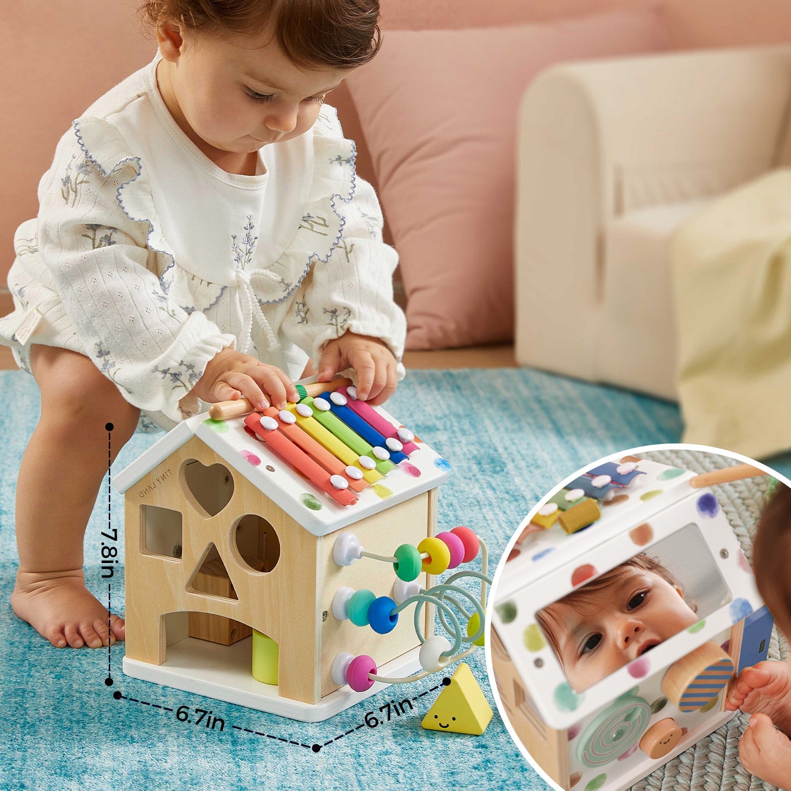 Cubo de actividades La Casita de Tiny Land® - Arcoíris