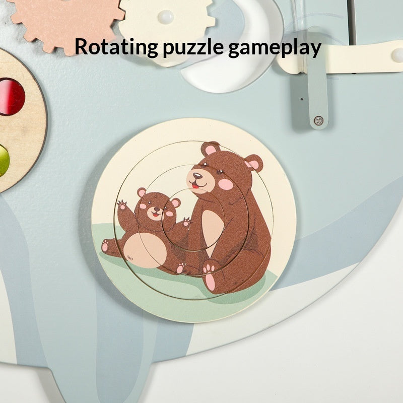 Tablero Sensorial Educativo de Madera para el Dormitorio Infantil