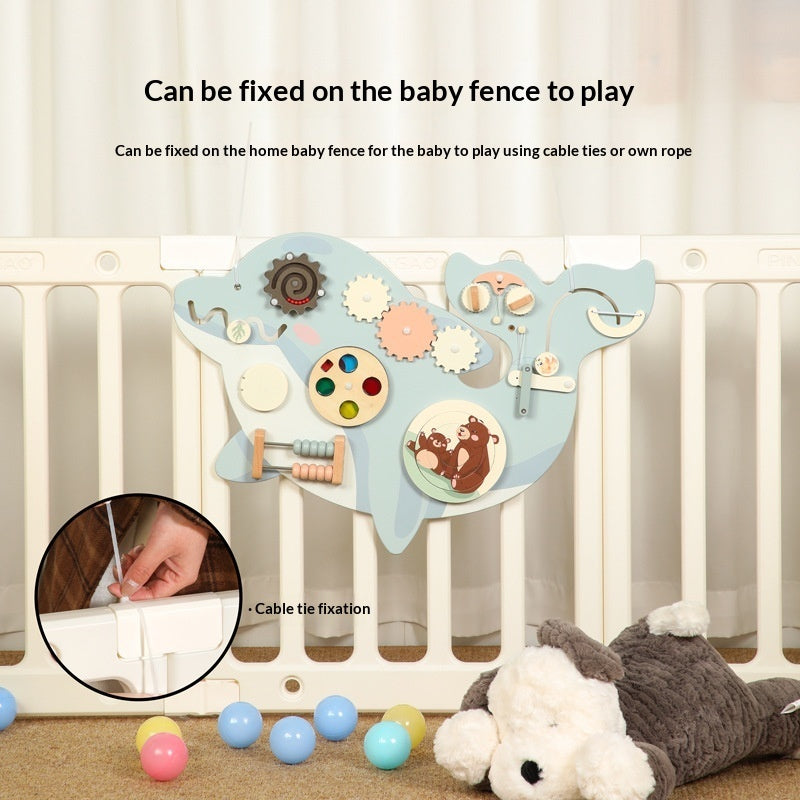 Tablero Sensorial Educativo de Madera para el Dormitorio Infantil