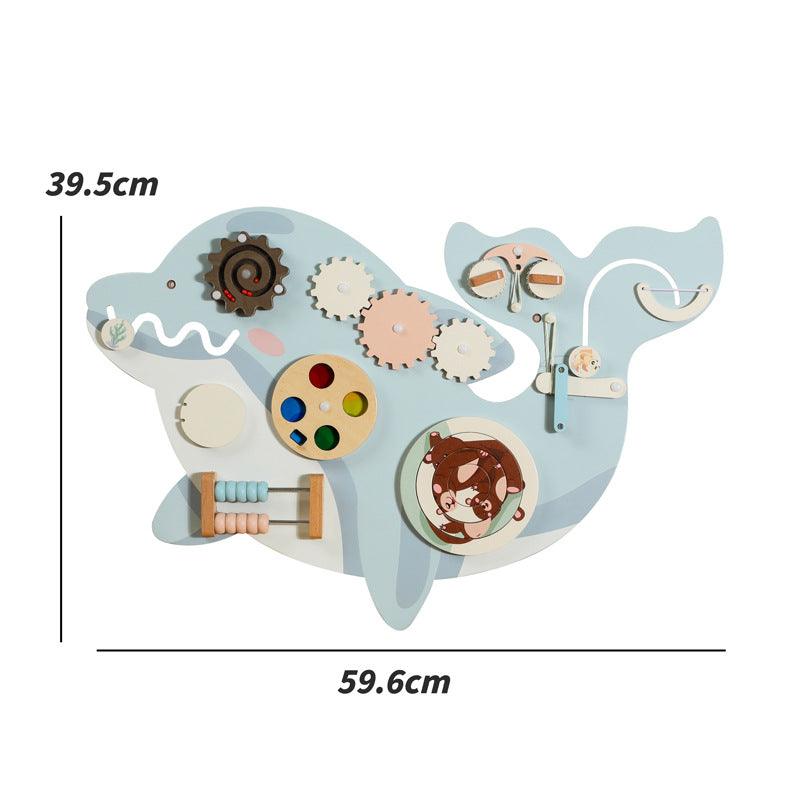 Tablero Sensorial Educativo de Madera para el Dormitorio Infantil