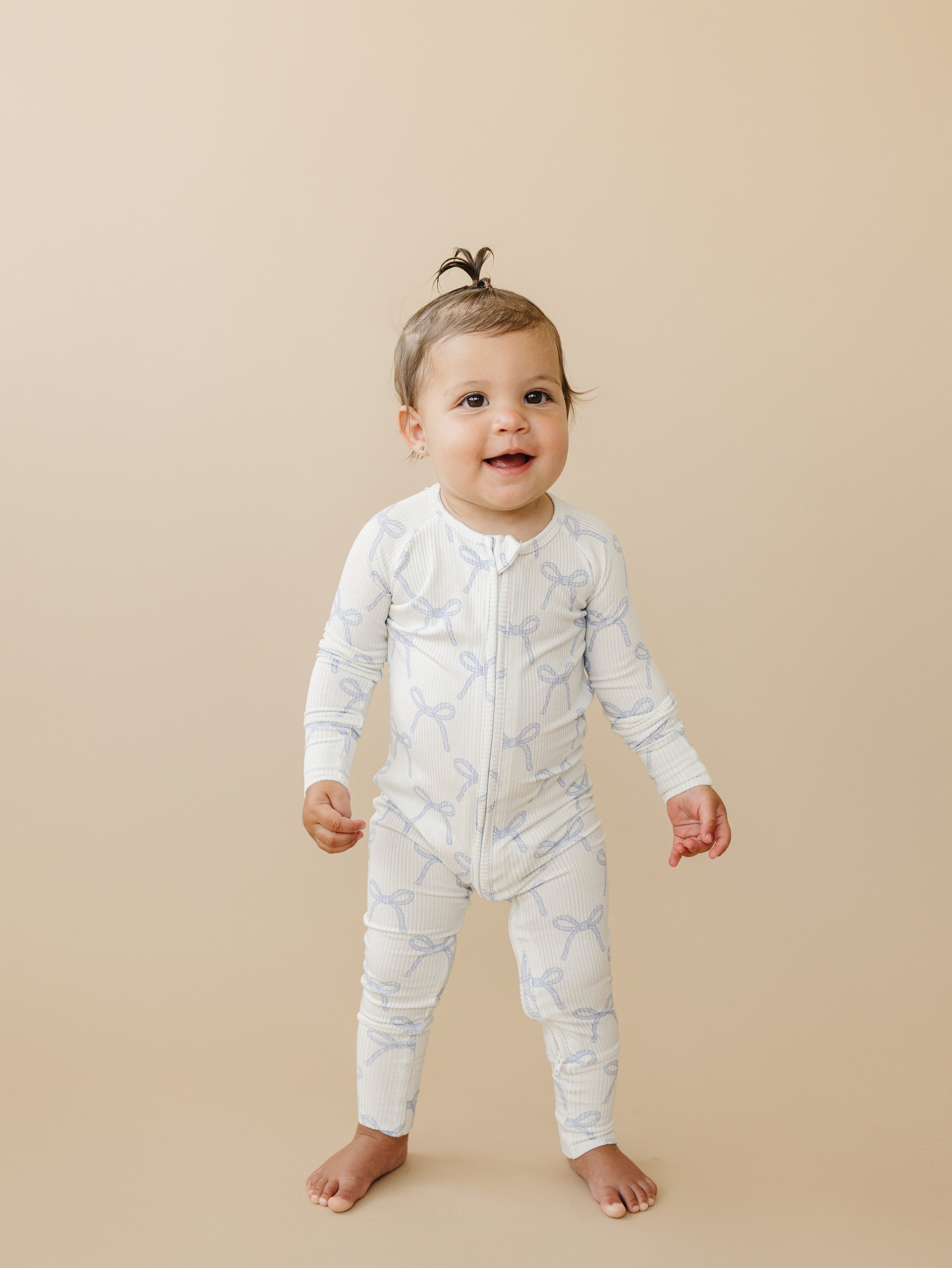Pyjama zippé en bambou côtelé Blue Belle