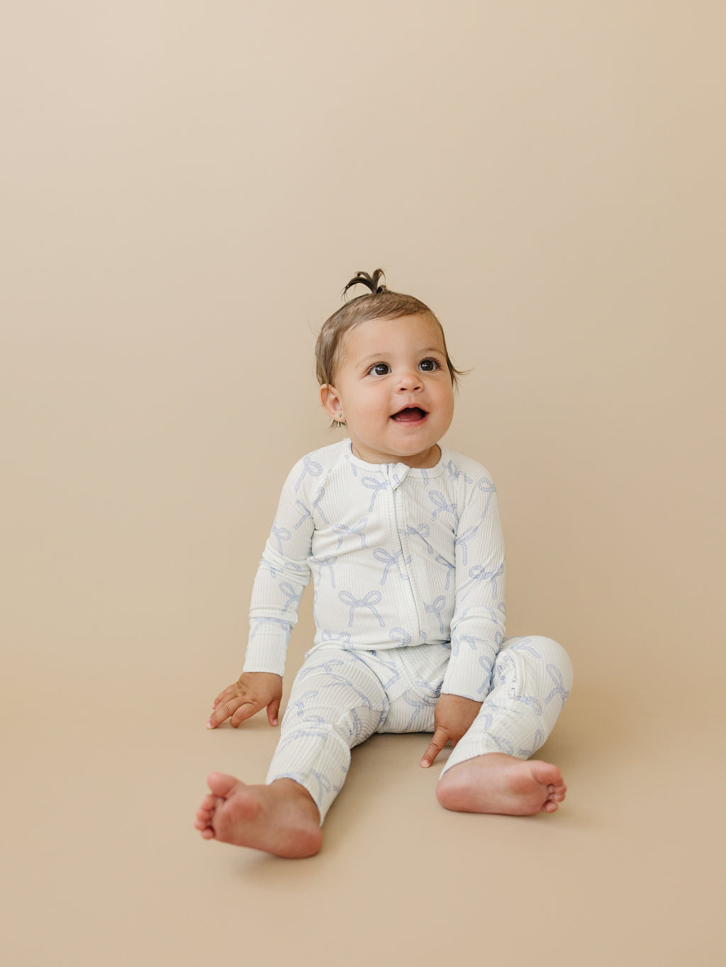Pyjama zippé en bambou côtelé Blue Belle