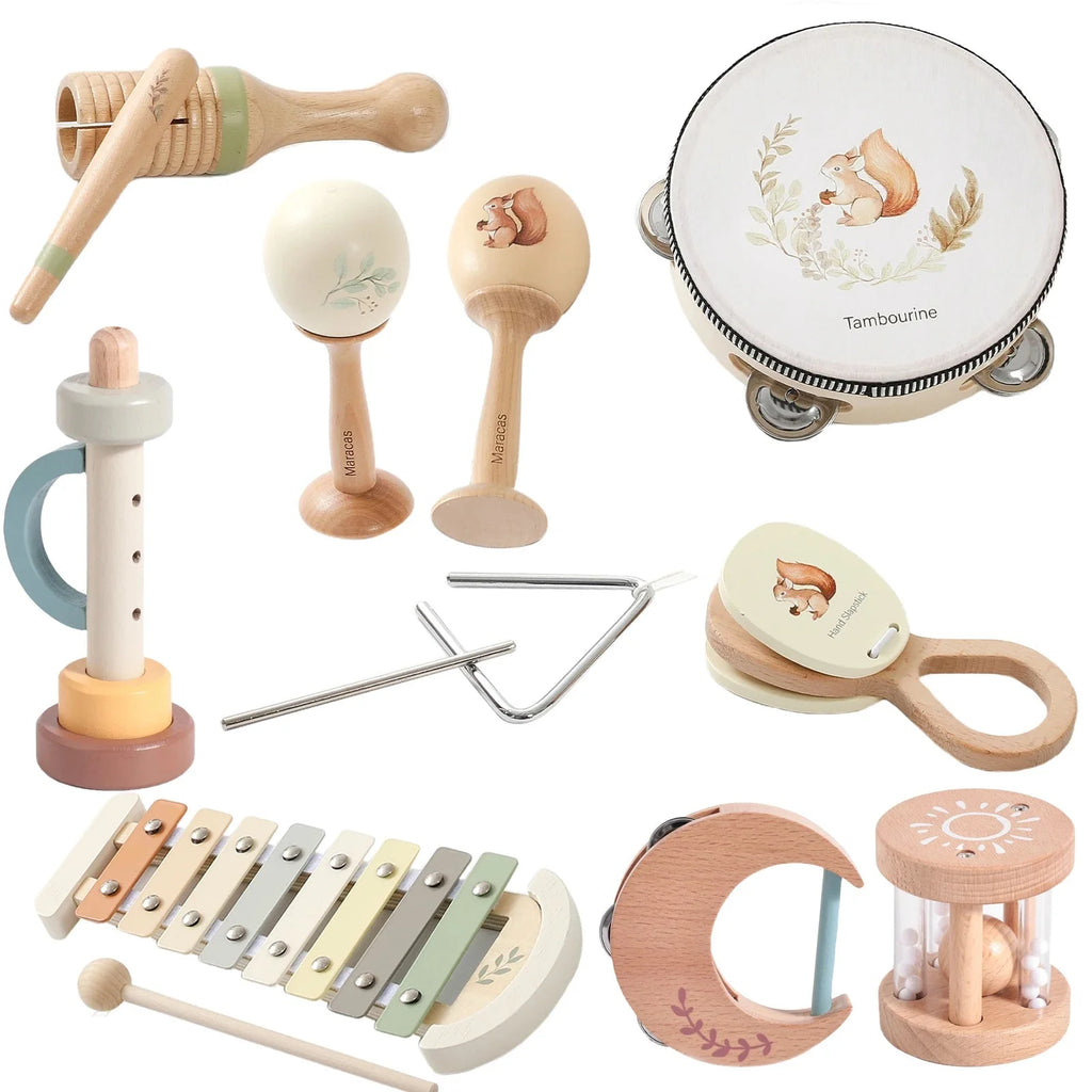Instruments de Musique Montessori Bébé Tambour Xylophone Jouet