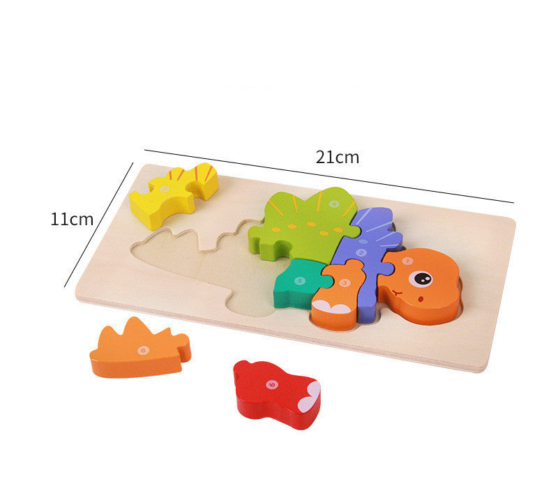 Jouets éducatifs pour enfants en bois Montessori tridimensionnels