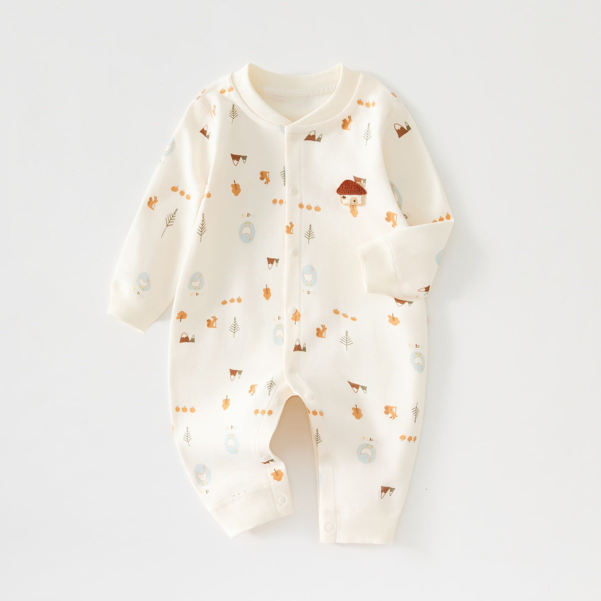 Barboteuse Unisexe Bébé Printemps Automne Nouveau-né